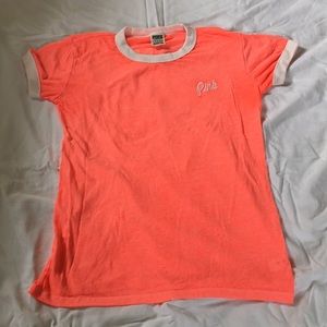 Pink Victoria’s Secret neon t shirt